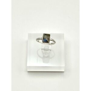 Labradorite Sterling Silver Dainty Ring‎ Size 5.25